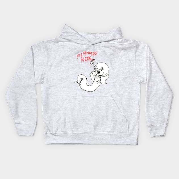 Mermaids Rock! Kids Hoodie by Fudepwee